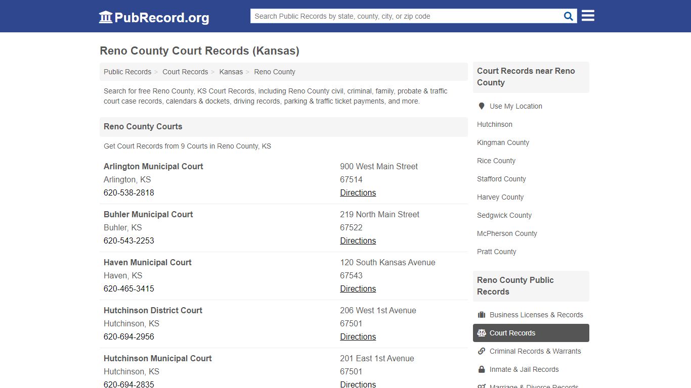 Free Reno County Court Records (Kansas Court Records) - PubRecord.org