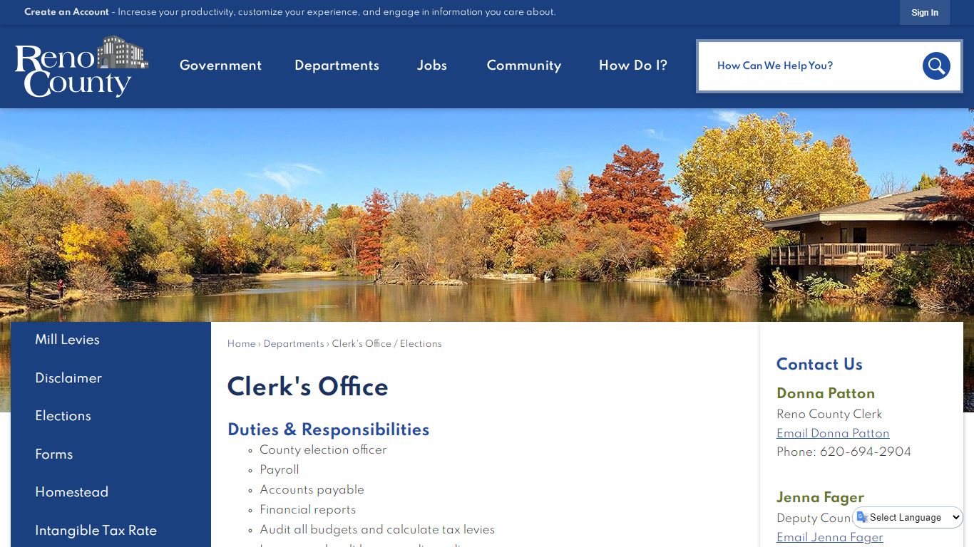 Clerk's Office | Reno County, KS - Official Website